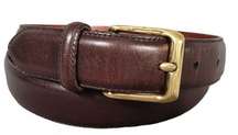 Men's Coach Leather Belt - Brass Buckle - Size 38 - Premium Designer Accessory
