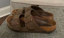 Size 6/6.5 Brown Birkenstocks. In good condition,  noticeable wear on soles of the shoes. Worn a few times!