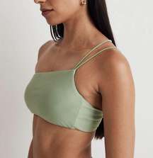 NWT Madewell Double-Strap One-Shoulder Bikini Top Gatehouse Garden