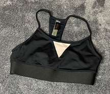 black with beige triangle sports bra ( S )