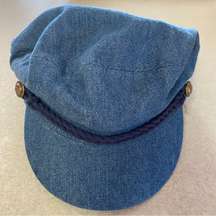 The Hatter Co. Chambray Captain Old Money Minimalist Nautical Boating Cap