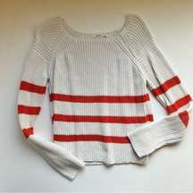 Bailey 44 Dunaway Sweater Orange White Size Medium