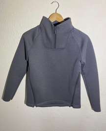 NWOT  Heather Gray 3D Scuba Pullover Quarter Zip Sweater ( XS )