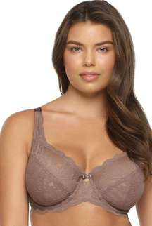 Paramour Peridot Unlined Lace Bra  Mink