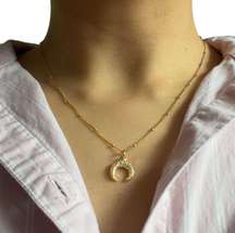 14K Gold Plated  Moon Necklace