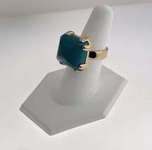 Marc by Marc Jacob’s Abstract Turquoise and Gold Ring Size 7.5