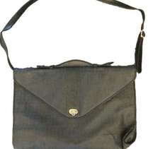 Fendi Italy Zucca Black Vintage soft shell Briefcase Messenger Laptop Bag Purse