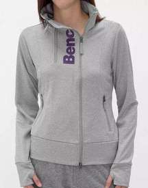 Bench Tonal Sporty Double Zip Up High Neck Fleece Lined Athletic Jacket