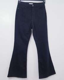 Elizabeth & James High Rise Flare Black Denim