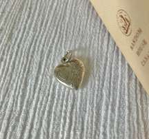 Vintage “Perseverance” Silver Floral Heart Pendant Charm Girlhoodcore Preppy Femme Jewelry