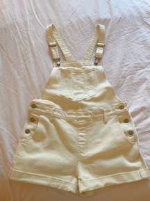 Cream Shorts Overalls