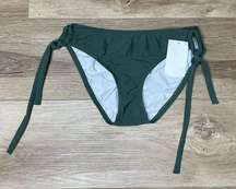 Next Women's Green Side Tie Good Karma Tubular Tunnel Bikini Swim Bottom sz XS