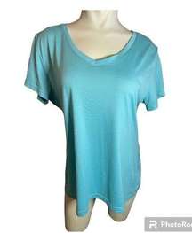 Zelos Dry Fit Athletic Tee, Teal Blue, Size XL