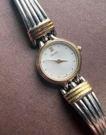 Ladies Seiko Wristwatch Two Tone Gold Tone Bracelet Style Vintage