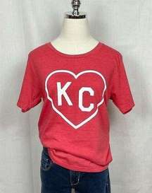 Charlie Hustle KC Heart Tee Shirt Red Heart Logo Ladies Slim Fit T-Shirt New