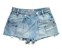 Free People Distressed Denim Skort