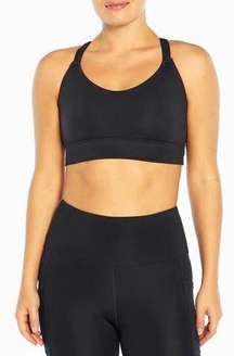 Marika Black Medium Impact Racerback Sports Bra Size XL