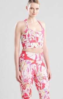 Josie Natori Athleisure Crop Top Poppy NWT