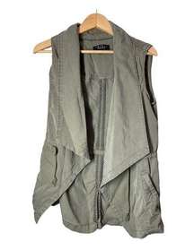 Trixxi Olive Green Tencel Open Vest Safari Capsule Womens Medium