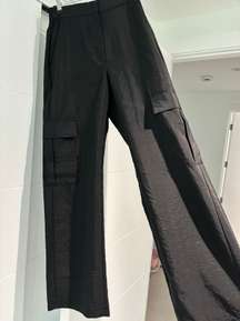 Black Nylon Cargo Pants