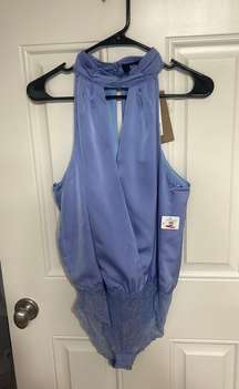 Blue Silk Bodysuit