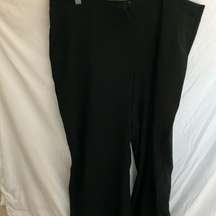 : Black dress stretch pants with pockets- wide leg- Closet staple- size 18