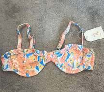Aurelle Printed Bikini Top