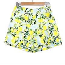 1901 Lemon Tree Linen Shorts Yellow Green 6