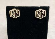 Nintendo 64 Logo Wood Stud Earrings