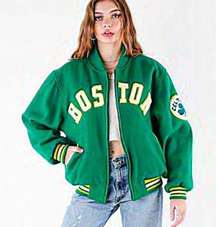 NWT  Boston celtics NBA Varsity Wool Hardwood Classics Jacket 3XL