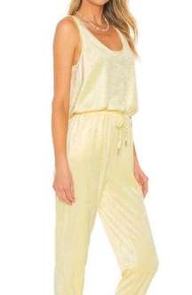 💛 Generation Love Emery Jumpsuit Yellow Velour size L NWT