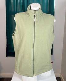 Woolrich Light Willow Fleece High Neck Sleeveless Vest With Pockets Size L