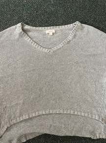 Gray V Neck Sweater