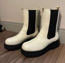 White Chelsea Boots