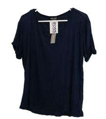 Wet Seal Women's T-Shirt Short Sleeve Round Neck Tee Top Blue Size XL NEW