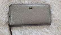 H by Halston Metallic Silver Pebbled Wallet