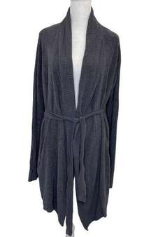 Barefoot Dreams CozyChic Drape Rib Robe Cardigan Sweater Purple size Medium