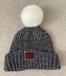 Navy Pom Beanie