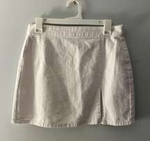 White Denim Skirt