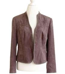 Next Suede Jacket Lavender Open Front Size 10 Petite by Next