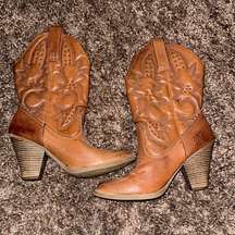 New Brown Target Cowboy Boots