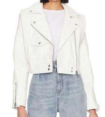 NWT BLANKNYC Faux Leather Cropped Moto Jacket in All Time High