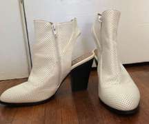 White Heeled Bootie