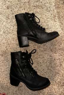 Heeled Combat Boots