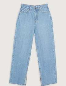 Light Wash High Waist Split Hem Jeans