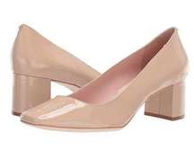 Kate Spade Kylah Patent Block Heels Nude Square Toe