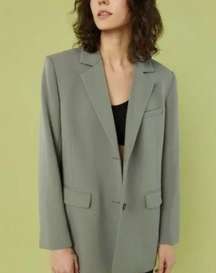 NWT Oak + fort oak and fort relaxed fit blazer oversized ow-8843-w xs alfalfa