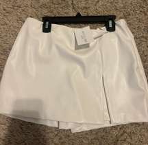 White Leather Skirt