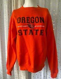 Oregon State University OSU Beavers Orange Crew Neck Sweatshirt XS