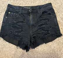 Black Denim Shorts